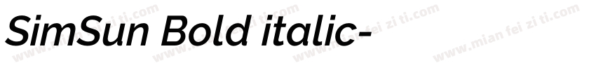 SimSun Bold italic字体转换